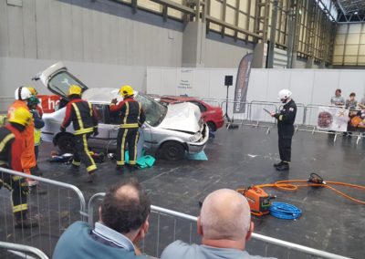 Demonstration of Vehicle rescue by the emergency services
